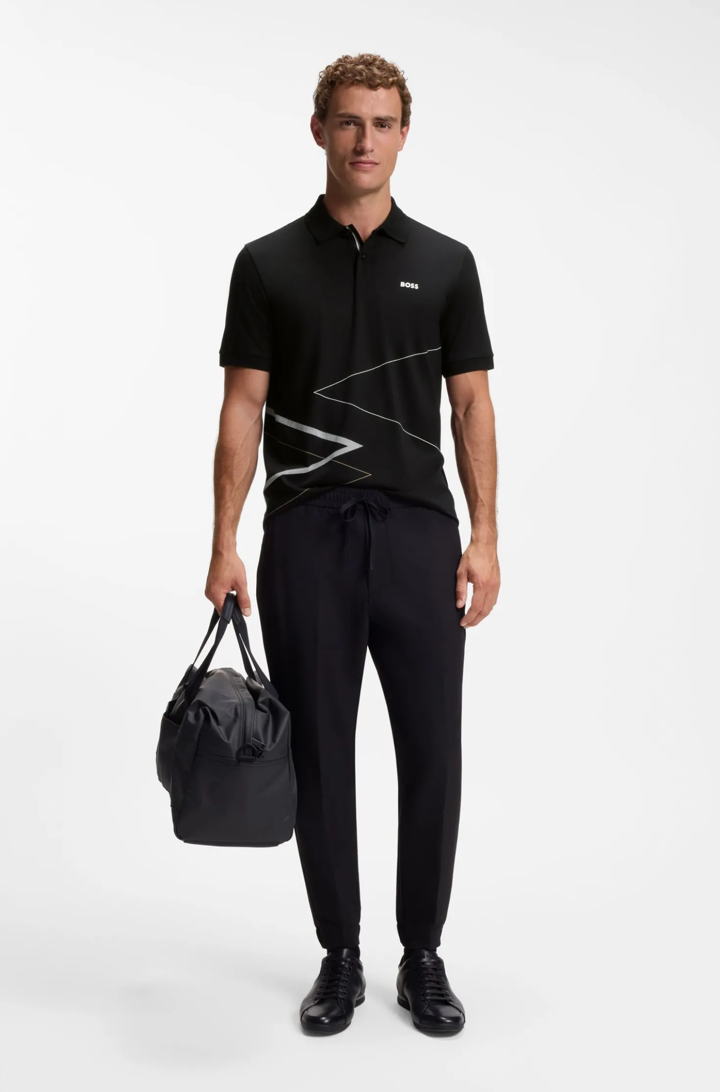 Poloshirt aus Pima-Baumwolle mit platziertem Print