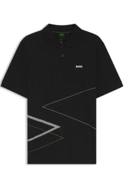 Poloshirt aus Pima-Baumwolle mit platziertem Print