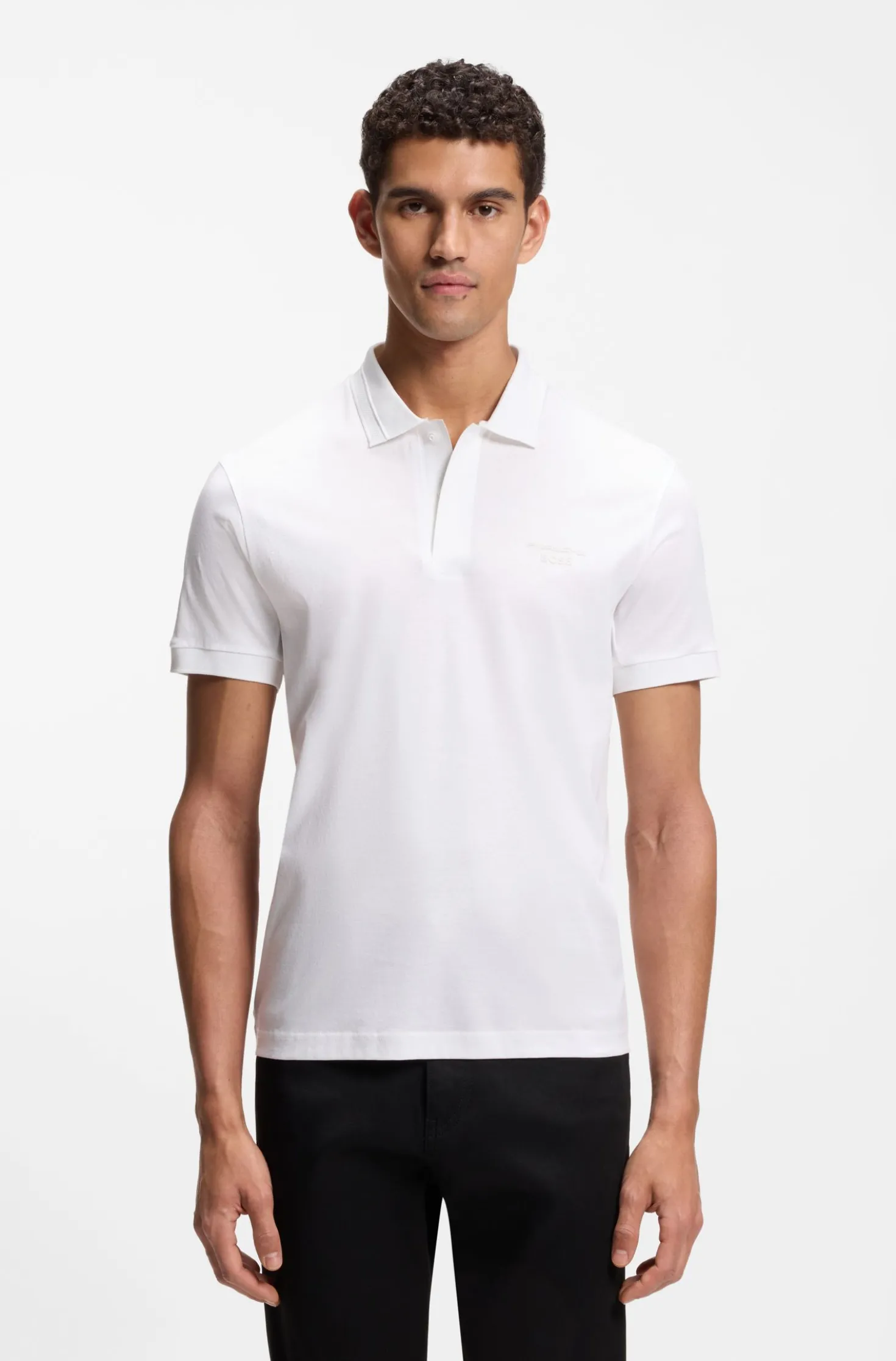 Porsche x BOSS Poloshirt aus merzerisierter Baumwolle