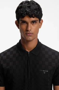 Porsche x BOSS Poloshirt mit Pasha-Muster