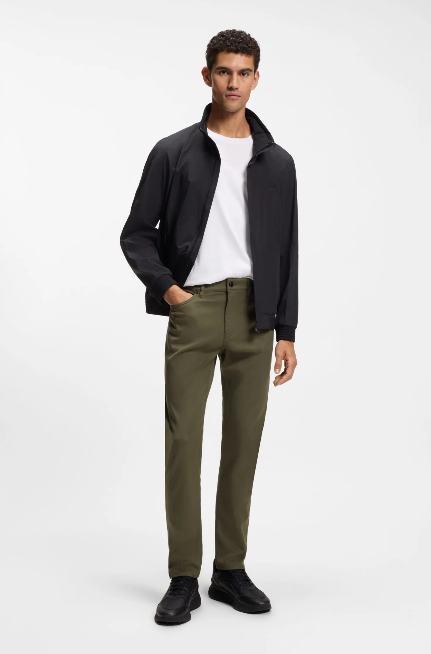 Porsche x BOSS Tapered-Fit Hose aus Stretch-Denim
