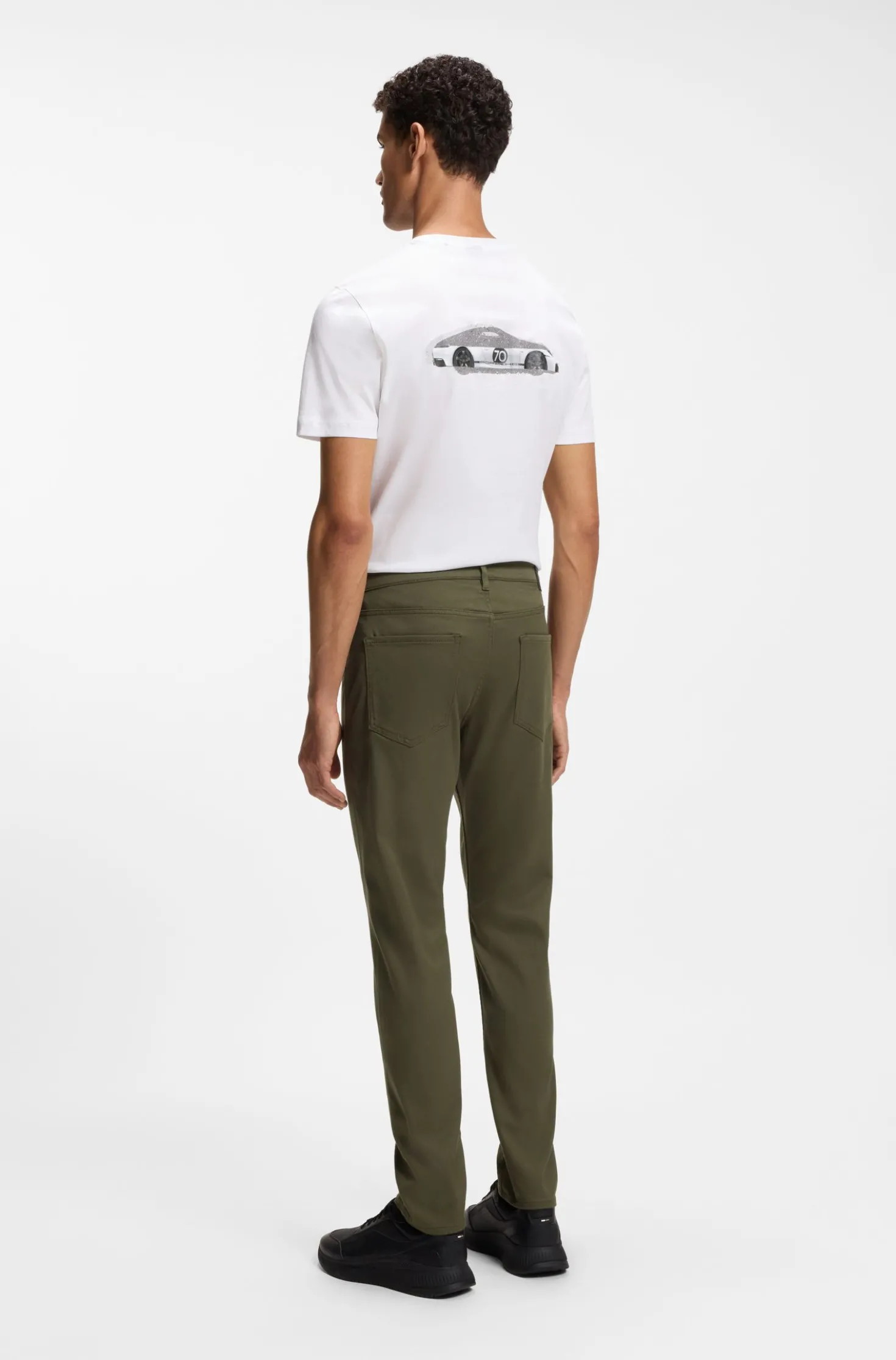 Porsche x BOSS Tapered-Fit Hose aus Stretch-Denim
