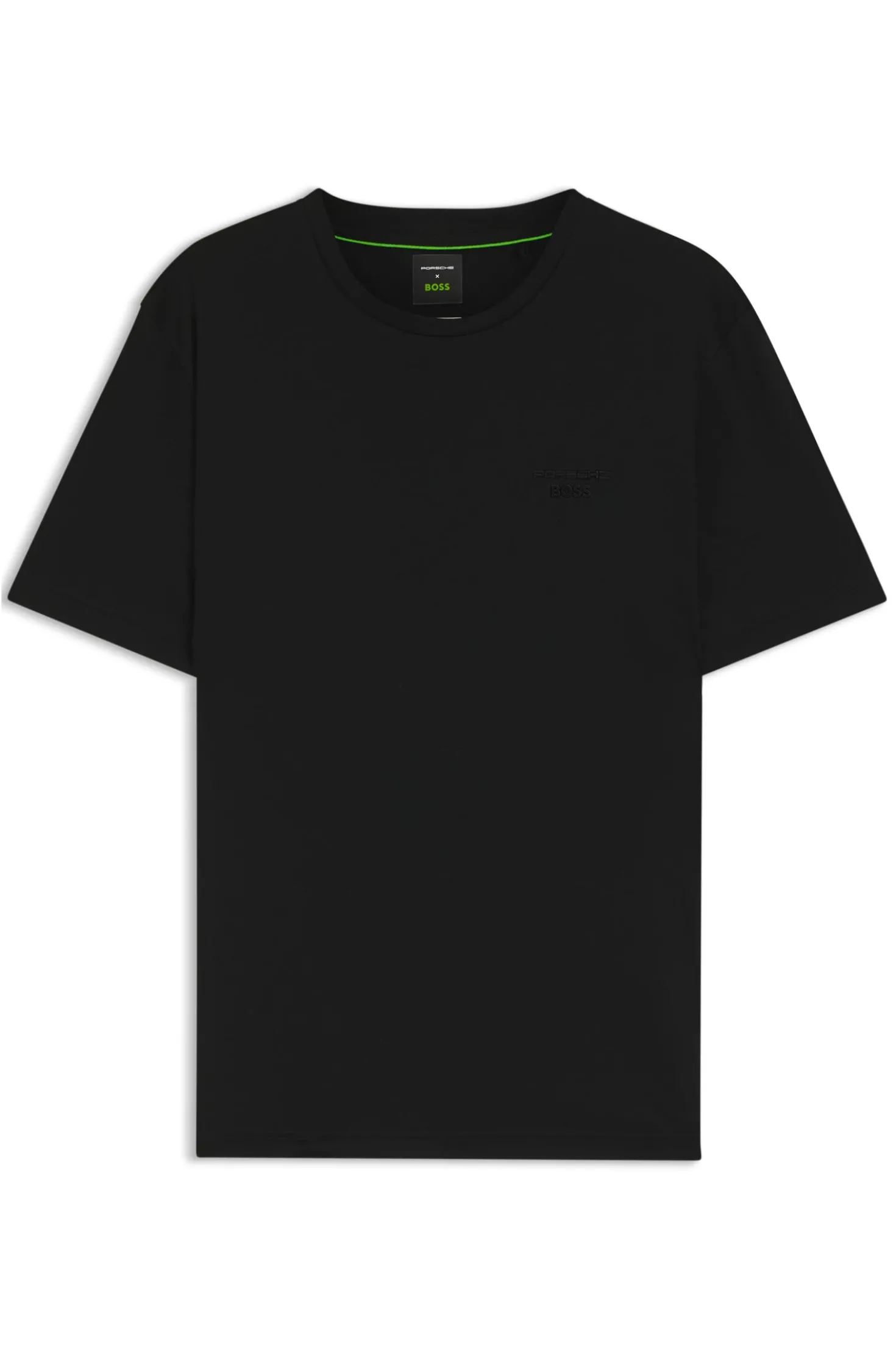 Porsche x BOSS T-Shirt aus merzerisierter Baumwolle mit reflektierendem Branding