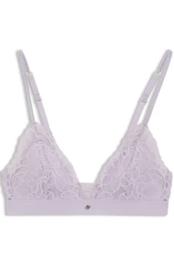 Premium Spitzen-Bralette mit plissiertem Mesh