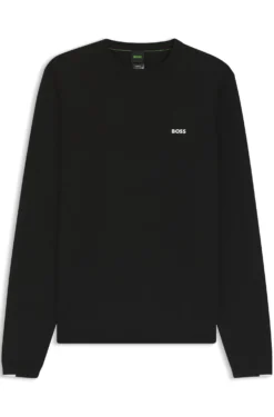 Pullover aus Baumwolle mit Kontrast-Logo