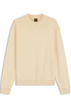 Pullover aus Baumwolle mit Ripp-Details an den Seitennähten