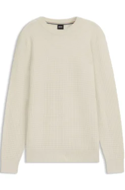 Pullover aus Baumwolle mit Strickstruktur