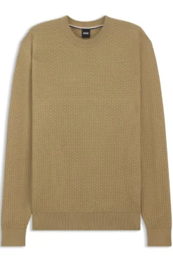 Pullover aus Baumwolle mit Strickstruktur