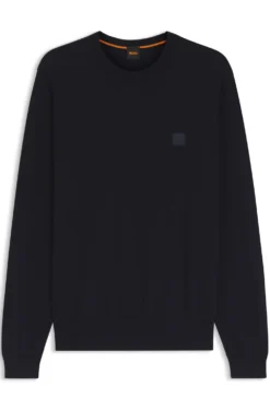 Pullover aus Baumwoll-Mix mit Logo-Patch
