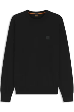 Pullover aus Baumwoll-Mix mit Logo-Patch