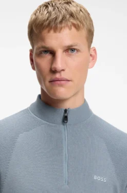 Pullover aus Baumwoll-Mix mit Troyerkragen