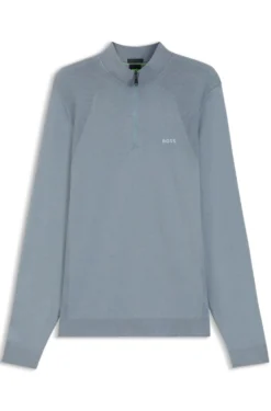 Pullover aus Baumwoll-Mix mit Troyerkragen