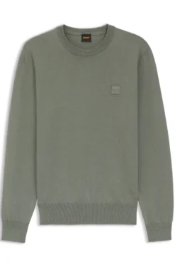 Pullover aus Baumwoll-Mix mit Logo-Patch