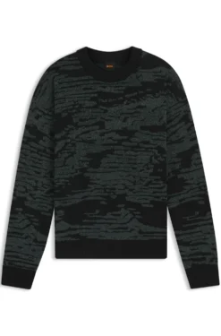 Pullover aus Baumwoll-Mix mit grafischem Jacquard-Muster