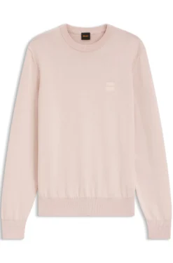 Pullover aus Baumwoll-Mix mit Logo-Patch