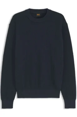 Pullover aus Baumwoll-Mix mit Rippstrick