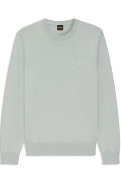 Pullover aus Baumwoll-Mix mit Logo-Patch