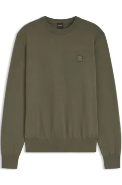 Pullover aus Baumwoll-Mix mit Logo-Patch