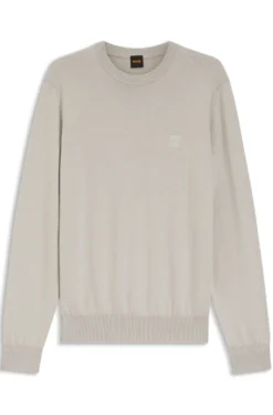 Pullover aus Baumwoll-Mix mit Logo-Patch