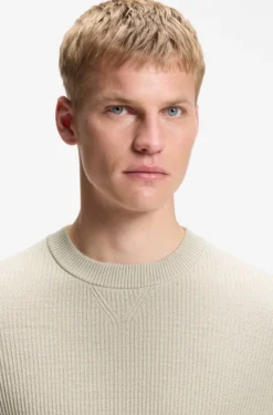 Pullover aus Baumwoll-Mix mit Rippstrick
