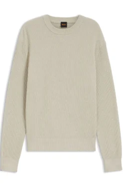 Pullover aus Baumwoll-Mix mit Rippstrick