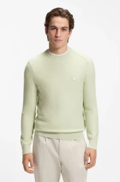 Pullover aus Baumwoll-Piqué mit Logo-Patch