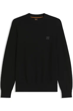 Pullover aus Baumwoll-Piqué mit Logo-Patch