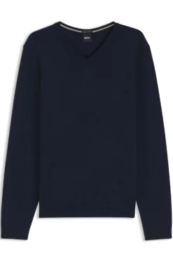 Pullover aus extrafeiner Merinowolle mit V-Ausschnitt