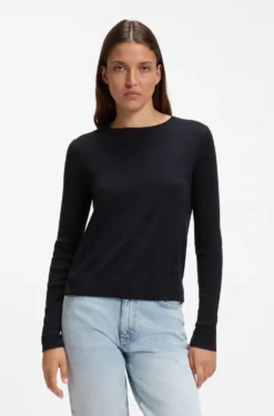 Pullover aus extrafeiner Merinowolle mit Rundhalsausschnitt