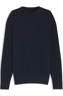 Pullover aus Leinen-Baumwolle mit Strickstruktur
