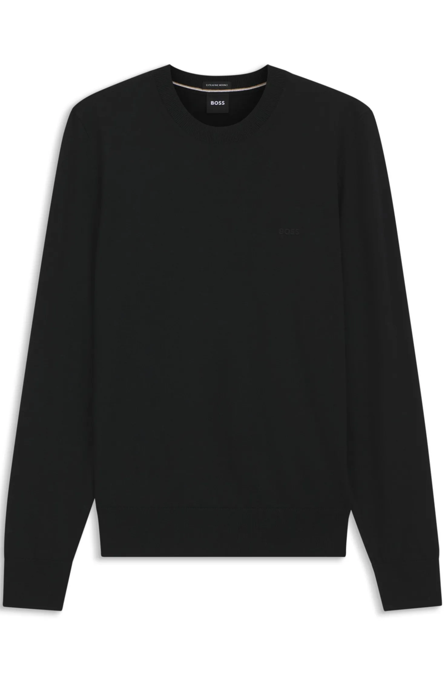 Pullover aus Merinowolle mit Logo-Stickerei