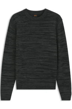 Pullover aus Schurwolle und Baumwolle mit Mouliné-Effekt