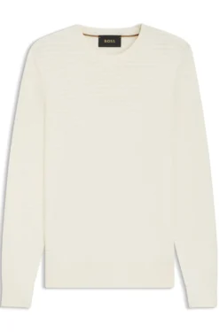 Pullover aus Seide und Baumwolle mit Mikro-Karo-Struktur
