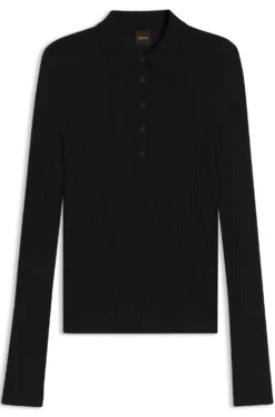 Pullover aus transparentem Woll-Mix mit Polokragen