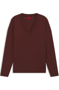Pullover aus Woll-Mix mit Kaschmir und V-Ausschnitt