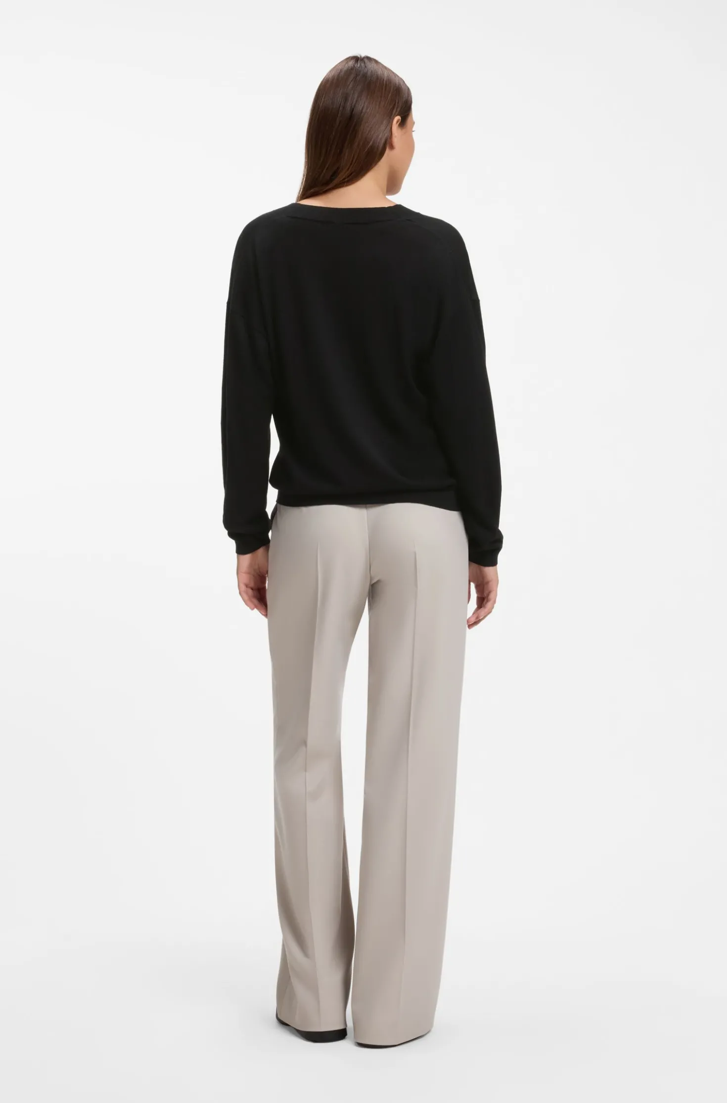 Pullover aus Woll-Mix mit Kaschmir und V-Ausschnitt
