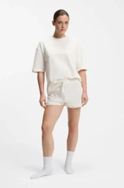 Pyjama aus Stretch-Baumwolle mit Mesh-Logo-Einsätzen
