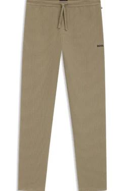 Pyjama-Hose aus Baumwoll-Mix mit gesticktem Logo