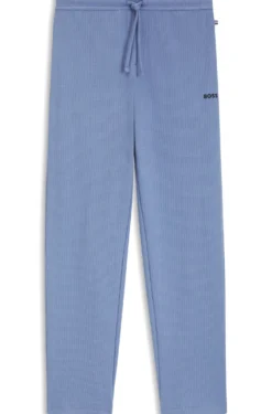 Pyjama-Hose aus Baumwoll-Mix mit gesticktem Logo