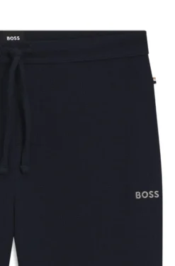 Pyjama-Hose aus Baumwoll-Mix mit gesticktem Logo