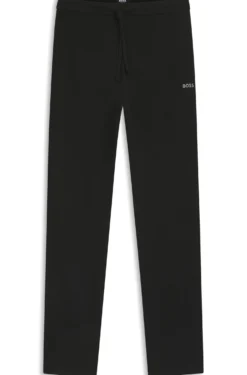 Pyjama-Hose aus Baumwoll-Mix mit gesticktem Logo
