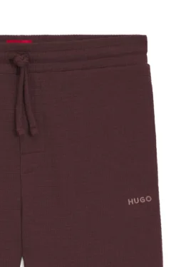Pyjama-Hose aus Baumwoll-Mix mit Logo-Stickerei