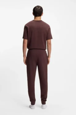 Pyjama-Hose aus Baumwoll-Mix mit Logo-Stickerei