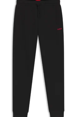 Pyjama-Hose aus Baumwoll-Mix mit Logo-Stickerei