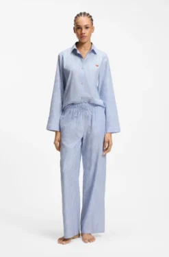 Pyjama-Hose aus Baumwoll-Mix mit Herz-Logo