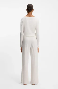 Pyjama-Hose aus Pointelle mit Rüschen