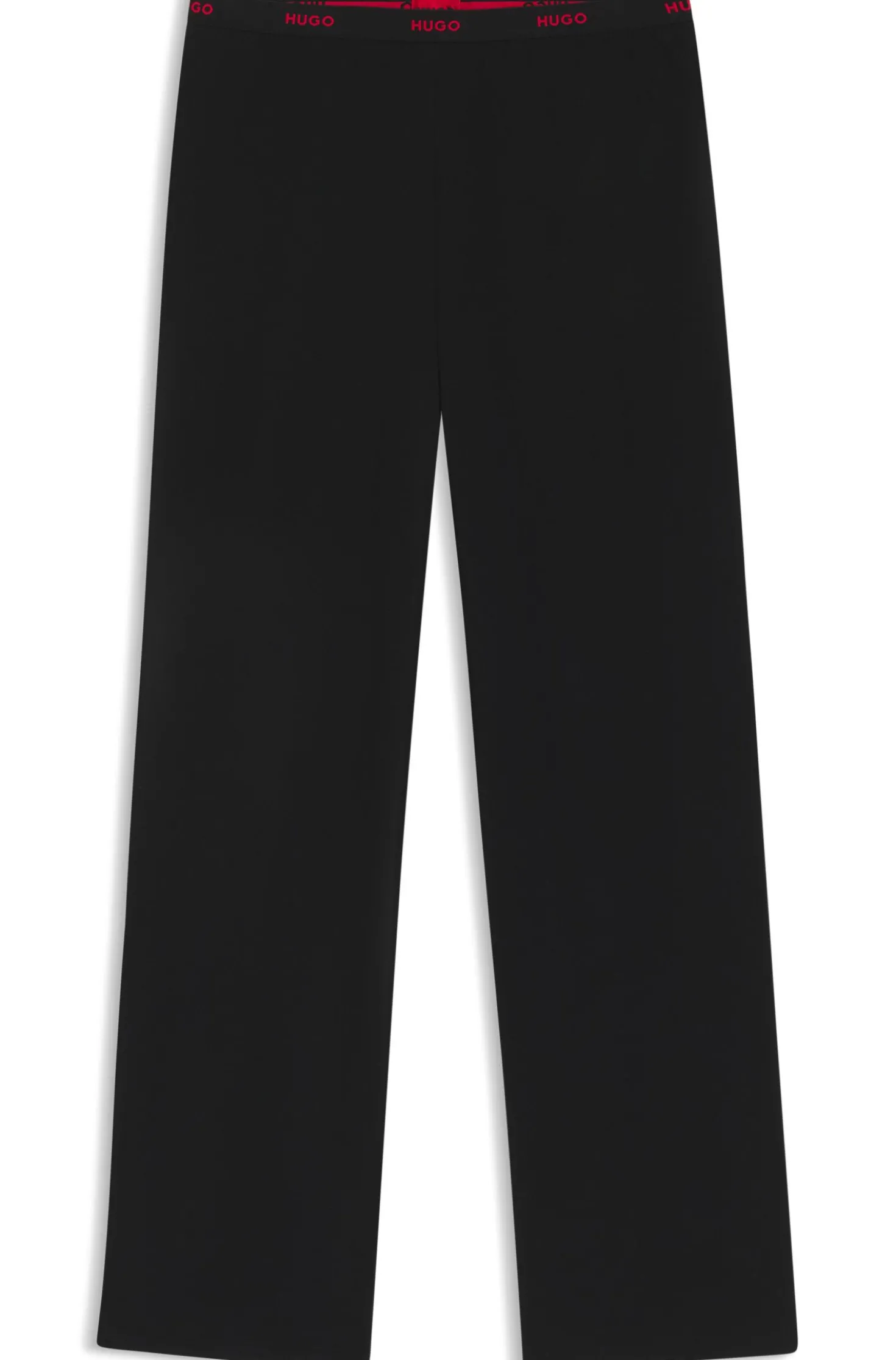 Pyjama-Hose aus Stretch-Baumwolle mit Logos am Bund