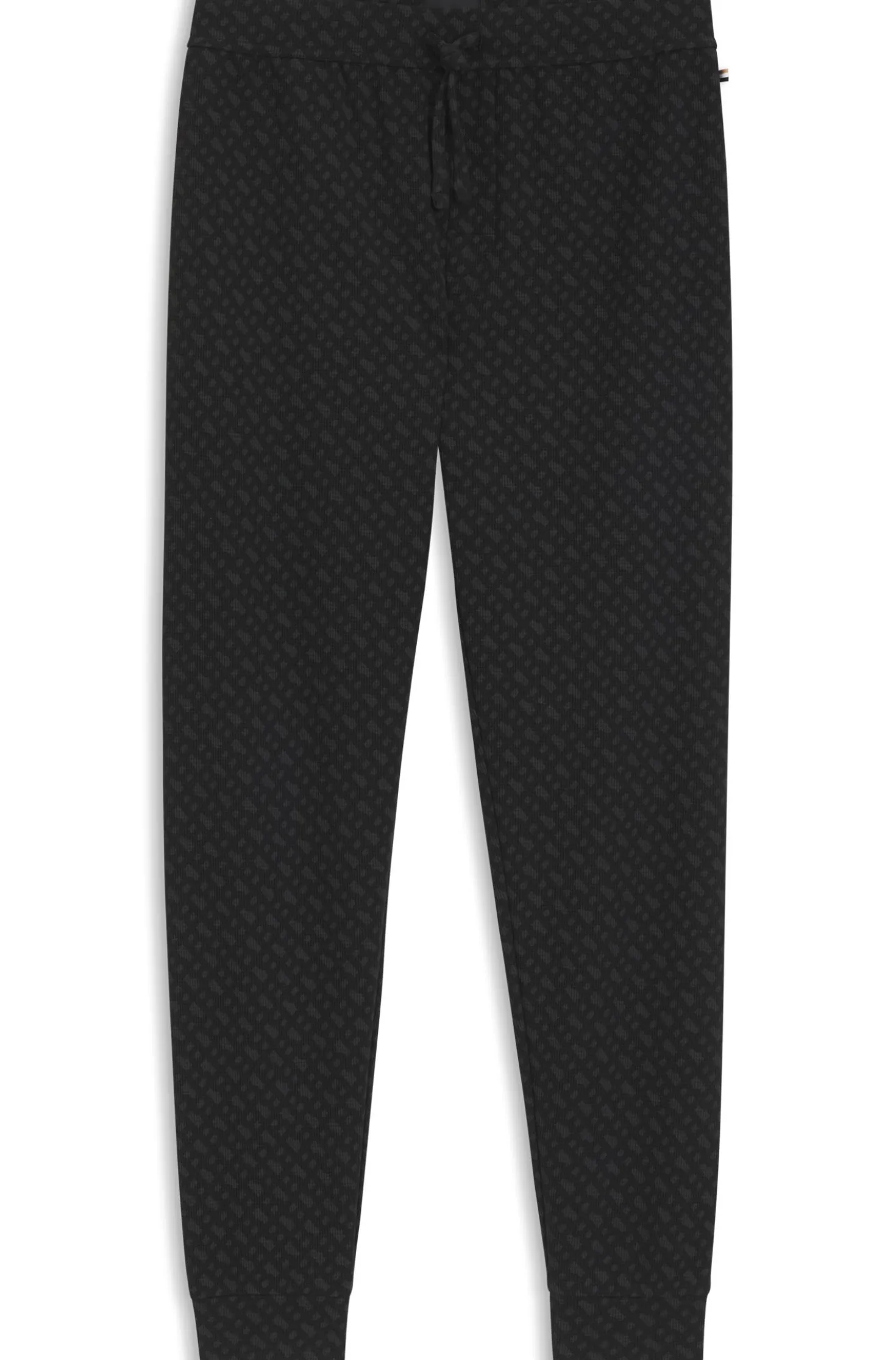 Pyjama-Hose aus Waffelgewebe mit Monogramm-Print und Bündchen