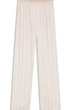 Pyjama-Hose mit Streifen-Dessin und Logo-Besatz