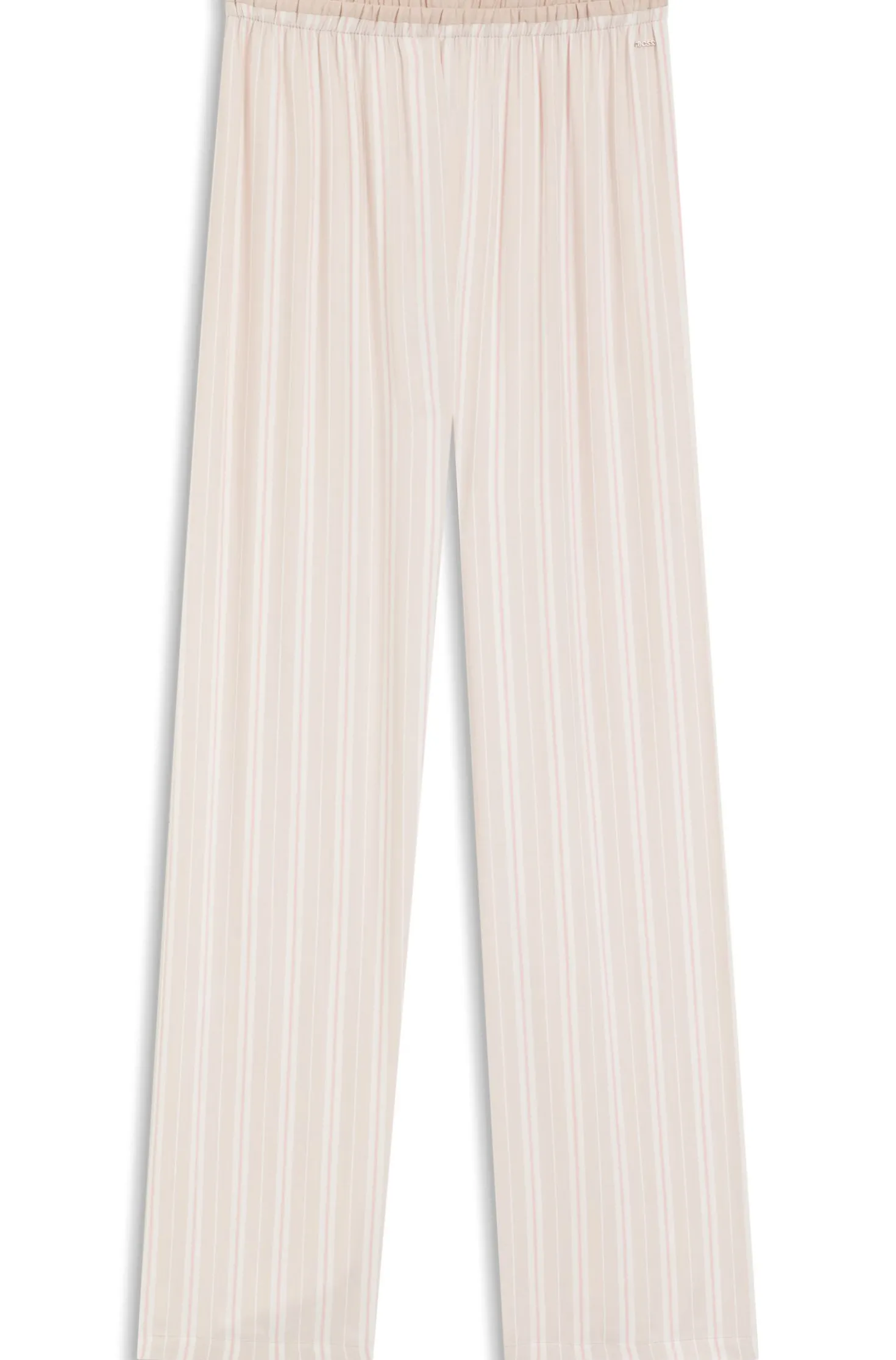 Pyjama-Hose mit Streifen-Dessin und Logo-Besatz